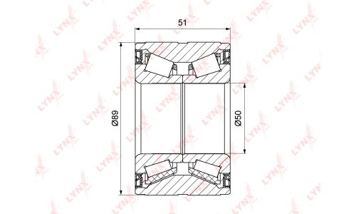 Подшипник ступицы колеса LYNXauto, арт. WB-1314