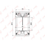 Подшипник ступицы колеса LYNXauto, арт. WB-1322