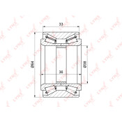 Подшипник ступицы колеса LYNXauto, арт. WB-1326