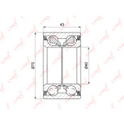 Подшипник ступицы колеса LYNXauto, арт. WB-1337