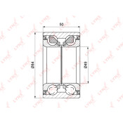 Подшипник ступицы колеса LYNXauto, арт. WB-1341