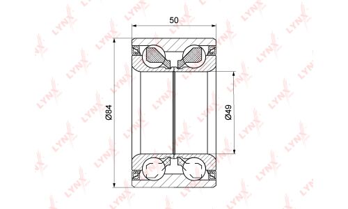 Подшипник ступицы колеса LYNXauto, арт. WB-1341