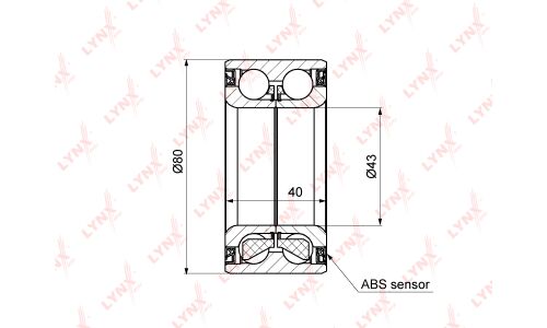 Подшипник ступицы колеса LYNXauto, арт. WB-1349