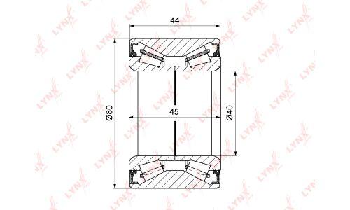Подшипник ступицы колеса LYNXauto, арт. WB-1443