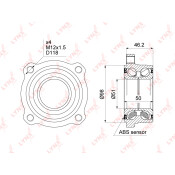 Ступица колеса LYNXauto, арт. WB-1473