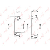 Подшипник ступицы колеса LYNXauto, арт. WB-1374