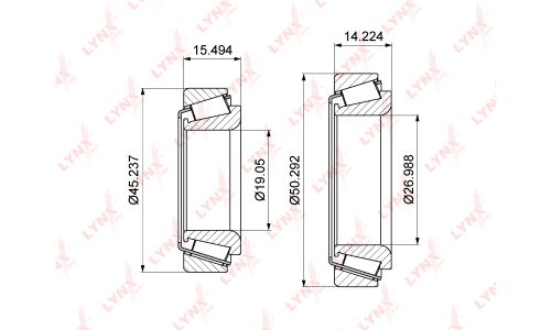 Подшипник ступицы колеса LYNXauto, арт. WB-1374
