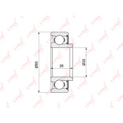 Комплект подшипника полуоси | зад LYNXauto, арт. WB-1498