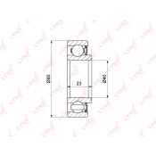 Подшипник ступицы колеса LYNXauto, арт. WB-1513