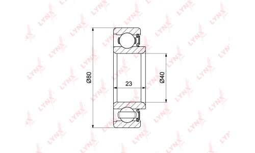 Подшипник ступицы колеса LYNXauto, арт. WB-1513