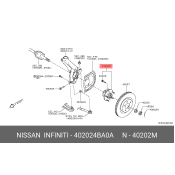 Ступица колеса | перед | ( 402024CM0A ) Nissan, арт. 40202-4BA0A
