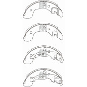 Колодки тормозные барабанные Kashiyama, комплект на ось (4 шт), арт. K1289