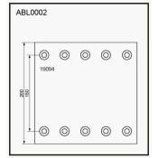 Накладки барабанных колодок Allied Nippon Heavy Duty, комплект на ось (4 шт), арт. ABL2002HD