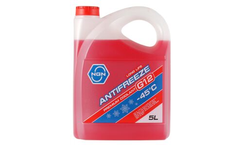 Антифриз NGN Long Life Antifreeze, G12+, красный, -45°C, 5л, арт. V172485339