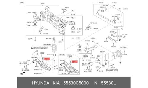 Стойка стабилизатора | зад прав/лев Hyundai/Kia, арт. 55530C5000