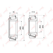 Подшипник ступицы колеса LYNXauto, арт. WB-1282
