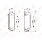 Подшипник ступицы колеса LYNXauto, арт. WB-1283