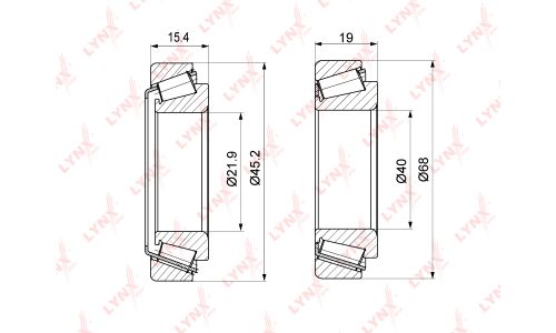 Подшипник ступицы колеса LYNXauto, арт. WB-1283