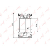 Подшипник ступицы колеса LYNXauto, арт. WB-1320