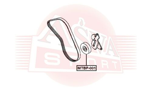 Ролик навесного оборудования Asva натяжной, арт. MTBP-001