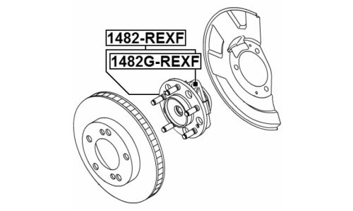 Ступица колеса Febest, передняя, арт. 1482G-REXF