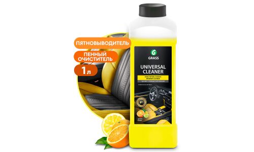 Очиститель салона Grass Universal Cleaner, пенный, для пластика, кожи и ткани, бутылка 1л, арт. 112100