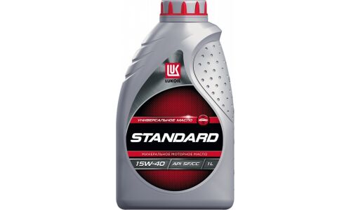 Масло моторное Лукойл Standard 15w40 минеральное, API SF/CC, универсальное, 1л, арт. 19434