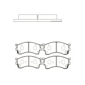 Колодки тормозные дисковые CTR передние, комплект на ось (4 шт), арт. GK0667 (CKMZ-21)