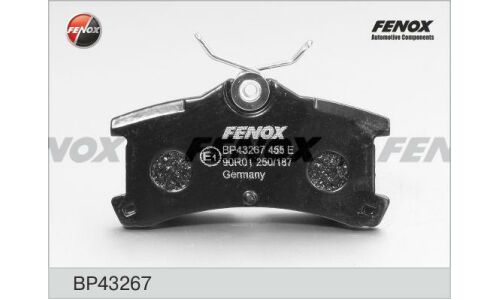 Колодки тормозные дисковые Fenox задние, комплект на ось (4 шт), арт. BP43267