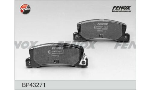 Колодки тормозные дисковые Fenox, комплект на ось (4 шт), арт. BP43271