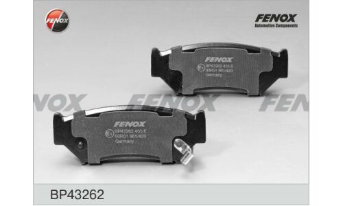 Колодки тормозные дисковые Fenox передние, комплект на ось (4 шт), арт. BP43262