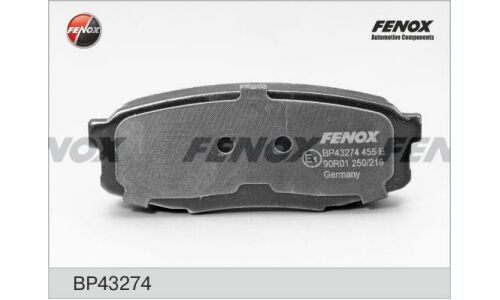 Колодки тормозные дисковые Fenox, задние, комплект на ось (4 шт), арт. BP43274