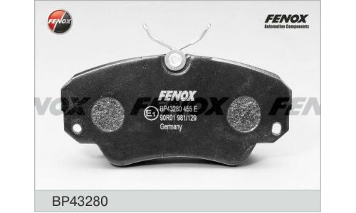 Колодки тормозные дисковые Fenox, передние, комплект на ось (4 шт), арт. BP43280