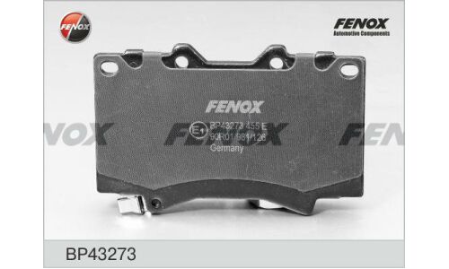 Колодки тормозные дисковые Fenox передние, комплект на ось (4 шт), арт. BP43273
