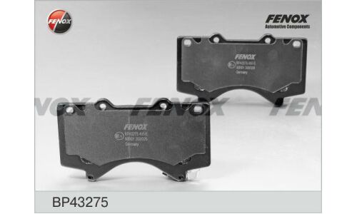 Колодки тормозные дисковые Fenox, передние, комплект на ось (4 шт), арт. BP43275