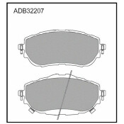 Колодки тормозные дисковые Allied Nippon, передние, комплект на ось (4 шт), арт. ADB32207
