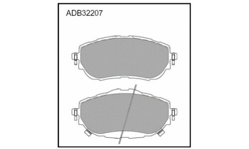 Колодки тормозные дисковые Allied Nippon, передние, комплект на ось (4 шт), арт. ADB32207