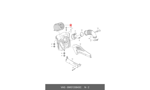 Фильтр воздушный VAG, арт. 8W0 133 843 C