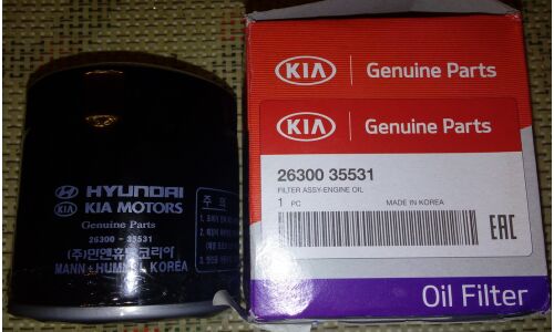 Фильтр масляный Hyundai/KIA, арт. 26300-35531