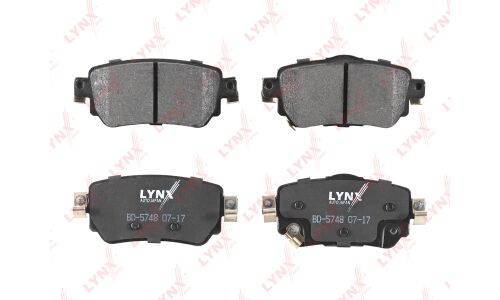 Колодки тормозные дисковые LYNXauto задние, комплект на ось (4 шт), арт. BD-5748