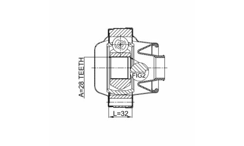 Шрус карданного вала 28x94 Febest, арт. 0211-S51SHA