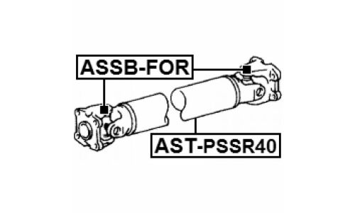Вал карданный | прав/лев Febest, арт. AST-PSSR40