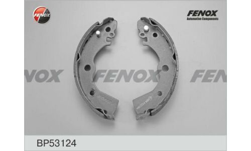Колодки тормозные барабанные Fenox, комплект на ось (4 шт), арт. BP53124