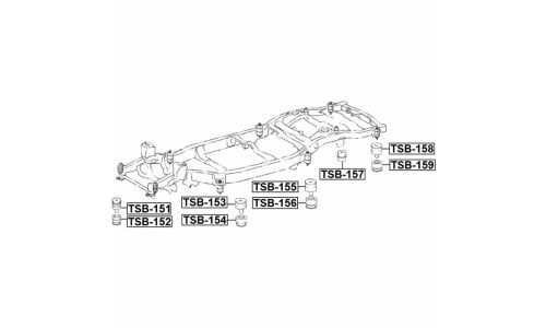 Подушка рамы | прав/лев Febest, арт. TSB-155