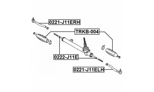 Тяга рулевая Febest, арт. 0222-J11E