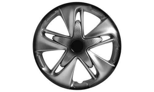 Колпаки на колеса Airline Супер Астра +, 16", серебристо-черные, под карбон, 2шт, арт. AWCC-16-02