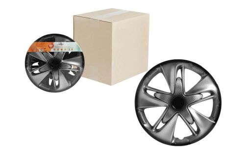 Колпаки на колеса Airline Супер Астра +, 16", серебристо-черные, под карбон, 2шт, арт. AWCC-16-02