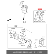 Колодки тормозные дисковые Hyundai/Kia, арт. 58101-D4A20