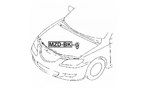 Отбойник капота | прав/лев Febest, арт. MZD-BK