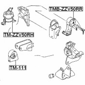 Опора (подушка) двигателя Febest, арт. TM-ZZV50RH